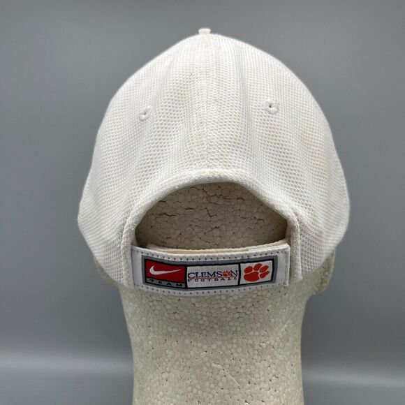 Clemson University Cap Men One Size Nike Team White Blue Sportswear Hat College - Picture 3 of 6